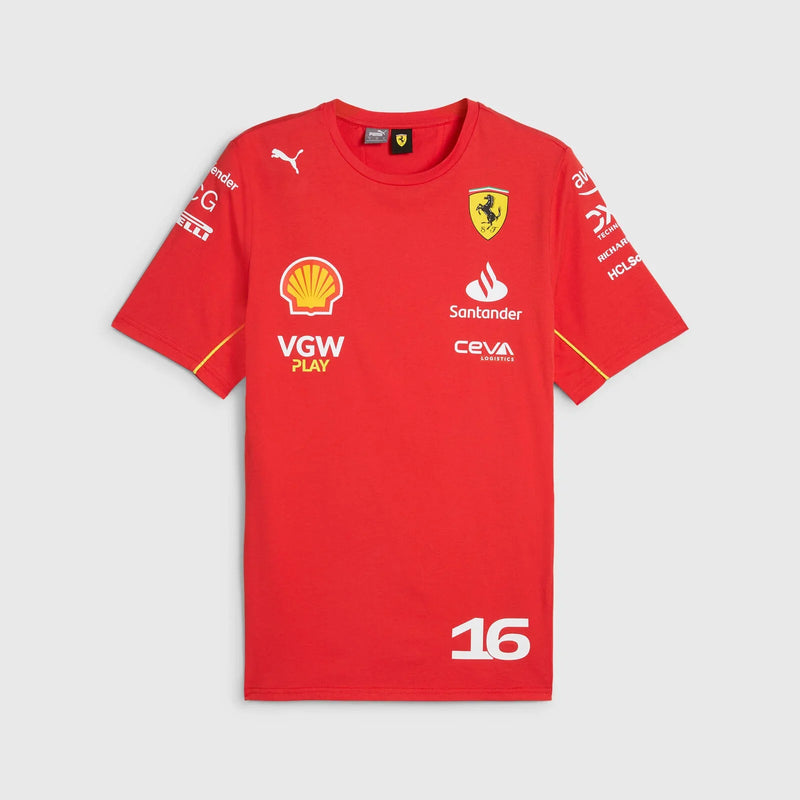 Camiseta do Piloto Charles Leclerc – Equipe Scuderia Ferrari F1 2024