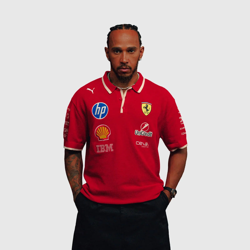 Polo da Equipe Scuderia Ferrari F1 PUMA 2025 GP da China