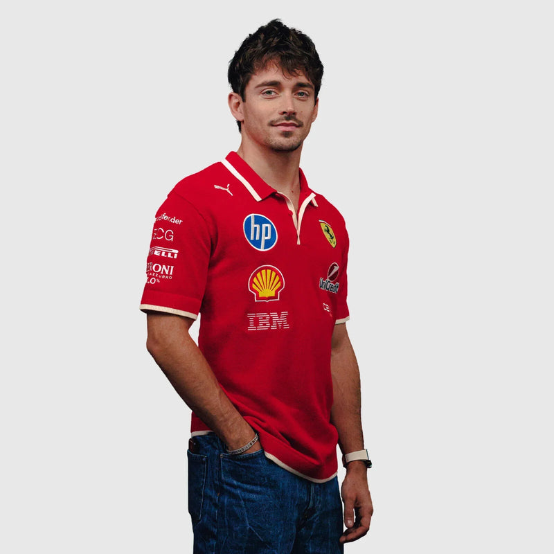 Polo da Equipe Scuderia Ferrari F1 PUMA 2025 GP da China