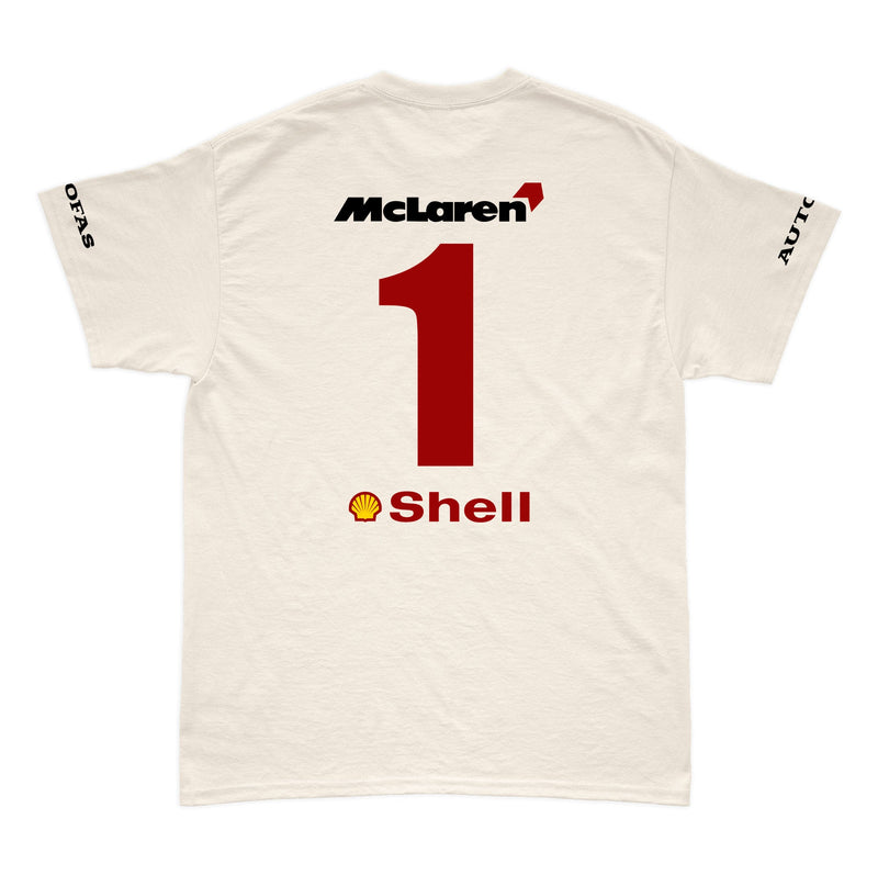 Camiseta Mclaren Marlboro Retrô anos 90 Off White