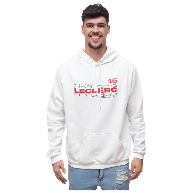 Moletom Canguru Charles Leclerc Waves Off White
