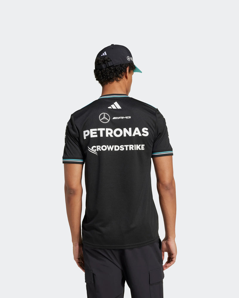 Camisa Autêntica de Piloto da Equipe Mercedes-AMG F1 2025 – Preta