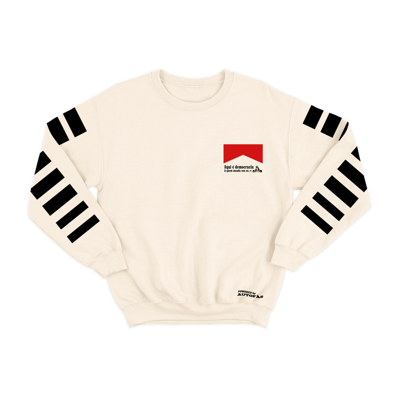 Moletom Careca Democracia Retrô Off White
