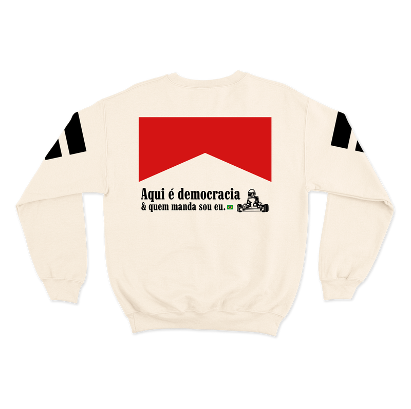 Moletom Careca Democracia Retrô Off White