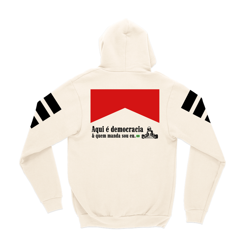 Moletom Canguru Democracia Retrô Off White
