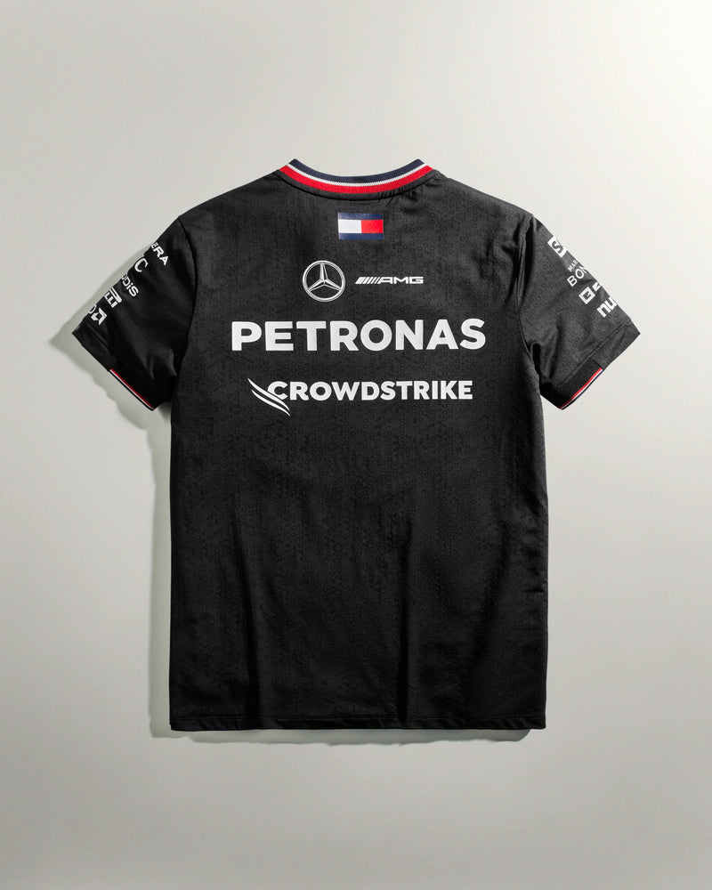 Camiseta de Piloto da Equipe Mercedes-AMG F1 2024 – Preta