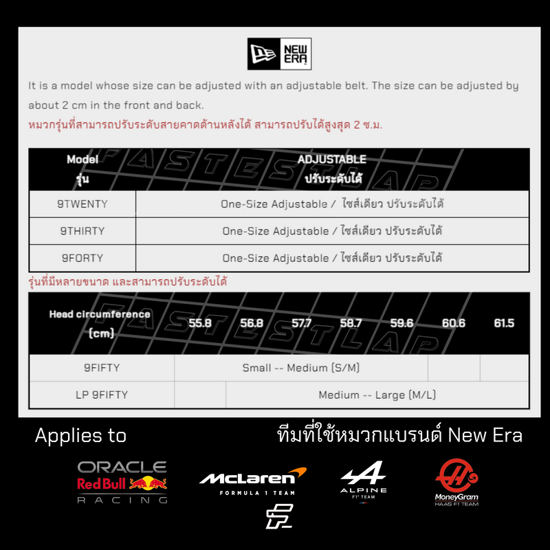 Boné New Era 9FORTY da Equipe Red Bull Racing 2024